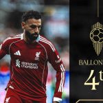 محمد صلاح المركز الرابع في الكرة الذهبية