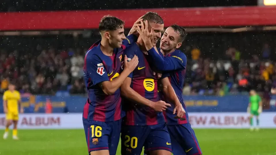 برشلونة يهزم خيتافي 2025